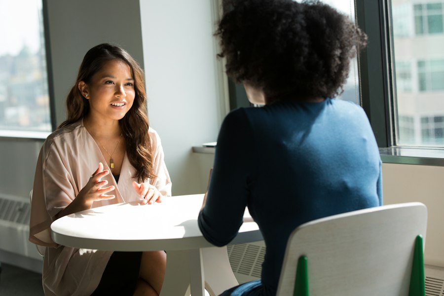 A business owner talking through options with an advisor